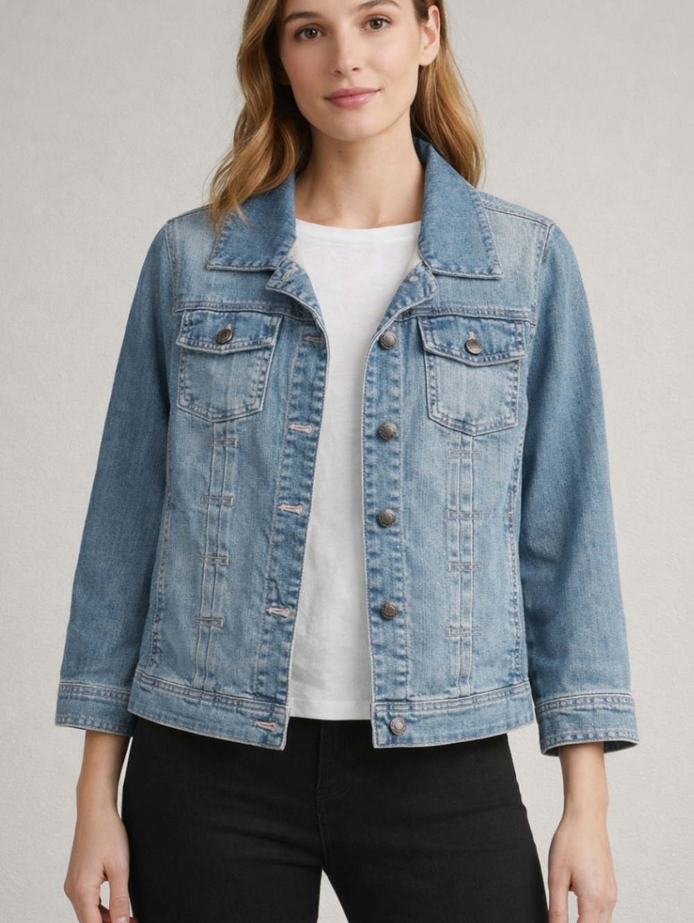 J.Jill Denim Jacket Light Wash Size XS